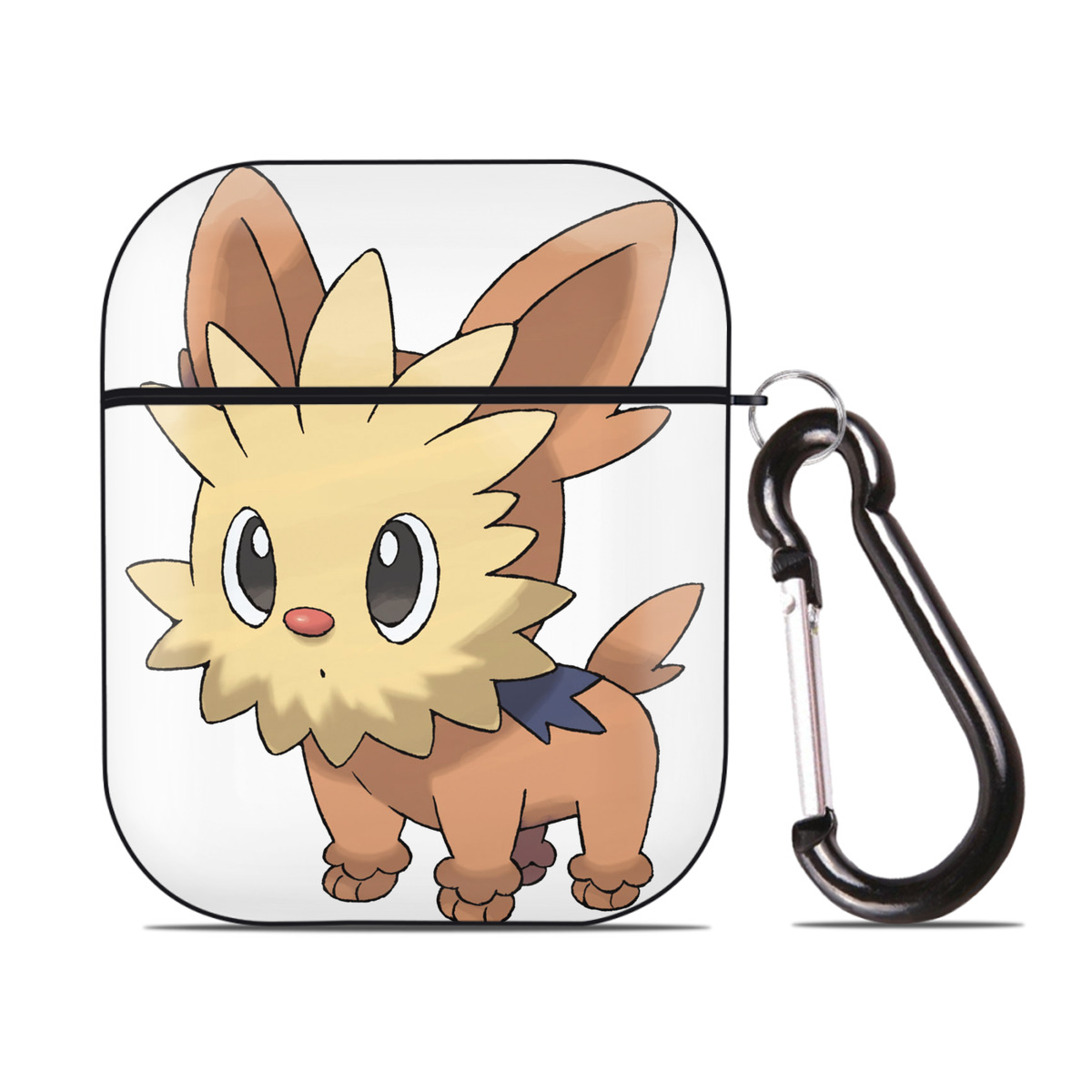 （画像用） ポケットモンスター Pokémon AirPods 第2世代保護ケース ハードシェル ブラック 耐衝撃・防指紋・カラビナ付き