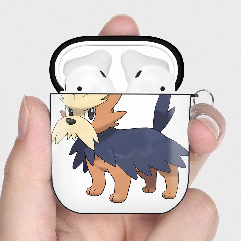 （画像用） ポケットモンスター Pokémon AirPods 第2世代保護ケース ハードシェル ブラック 耐衝撃・防指紋・カラビナ付き