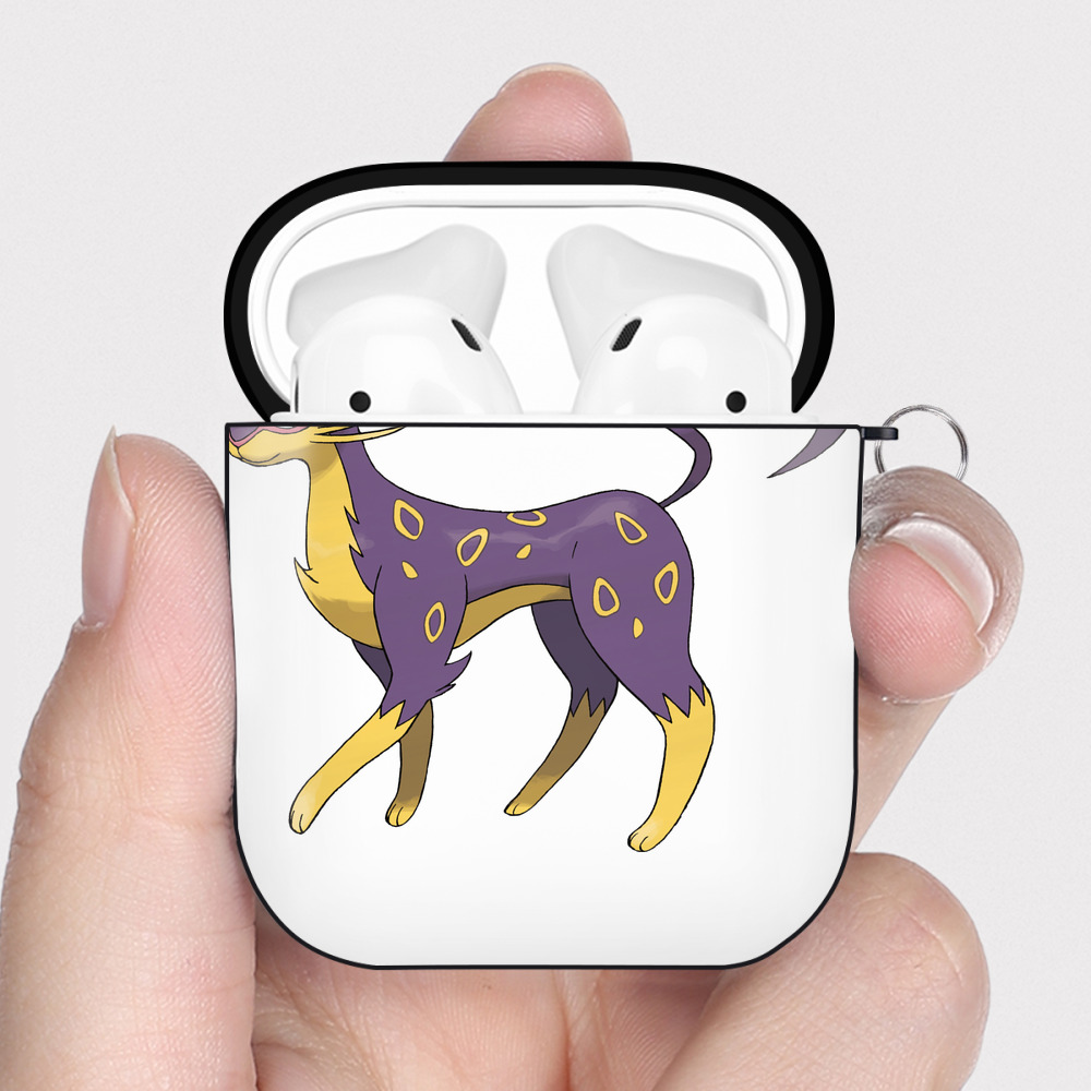（画像用） ポケットモンスター Pokémon AirPods 第2世代保護ケース ハードシェル ブラック 耐衝撃・防指紋・カラビナ付き