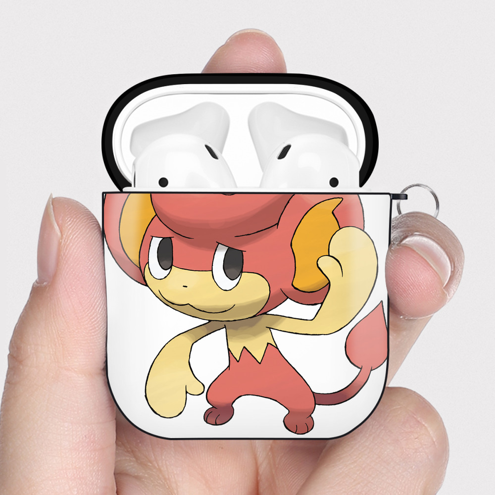 （画像用） ポケットモンスター Pokémon AirPods 第2世代保護ケース ハードシェル ブラック 耐衝撃・防指紋・カラビナ付き