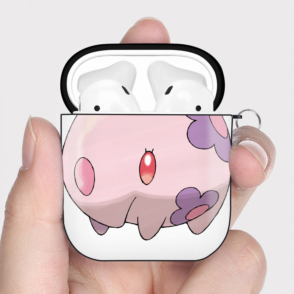 （画像用） ポケットモンスター Pokémon AirPods 第2世代保護ケース ハードシェル ブラック 耐衝撃・防指紋・カラビナ付き