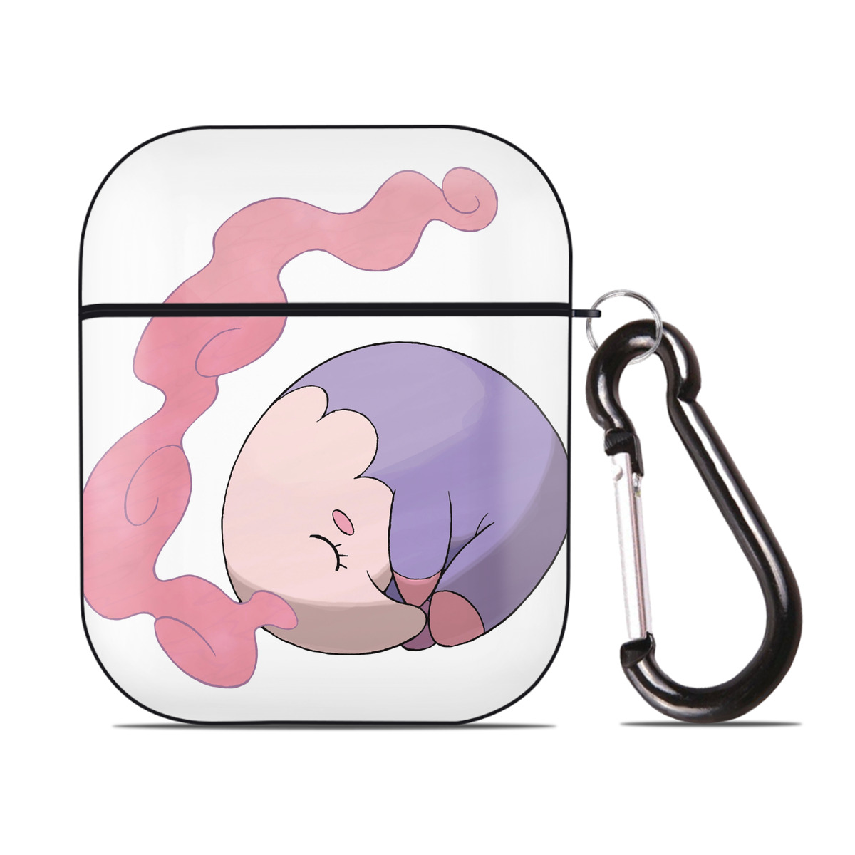 （画像用） ポケットモンスター Pokémon AirPods 第2世代保護ケース ハードシェル ブラック 耐衝撃・防指紋・カラビナ付き