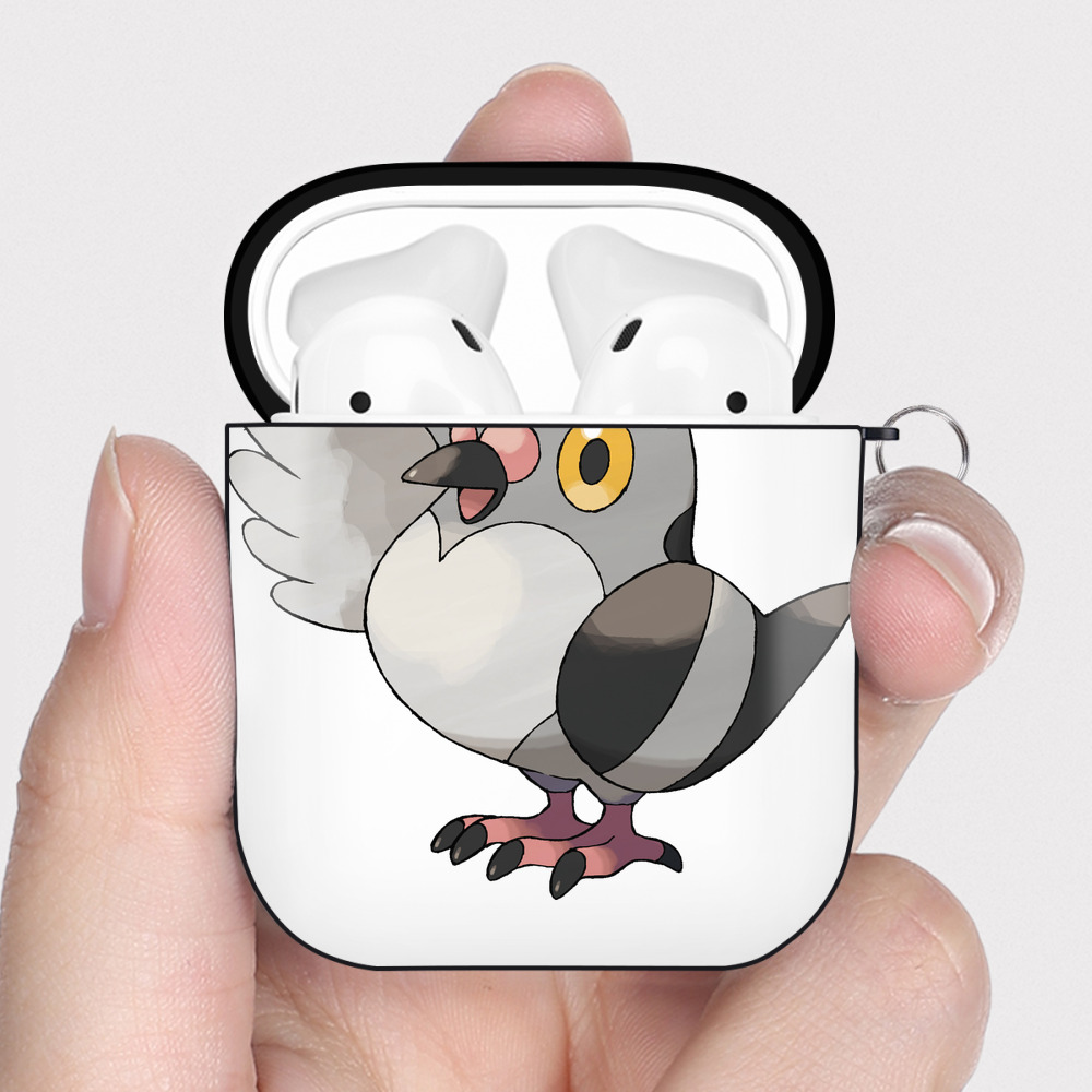 （画像用） ポケットモンスター Pokémon AirPods 第2世代保護ケース ハードシェル ブラック 耐衝撃・防指紋・カラビナ付き