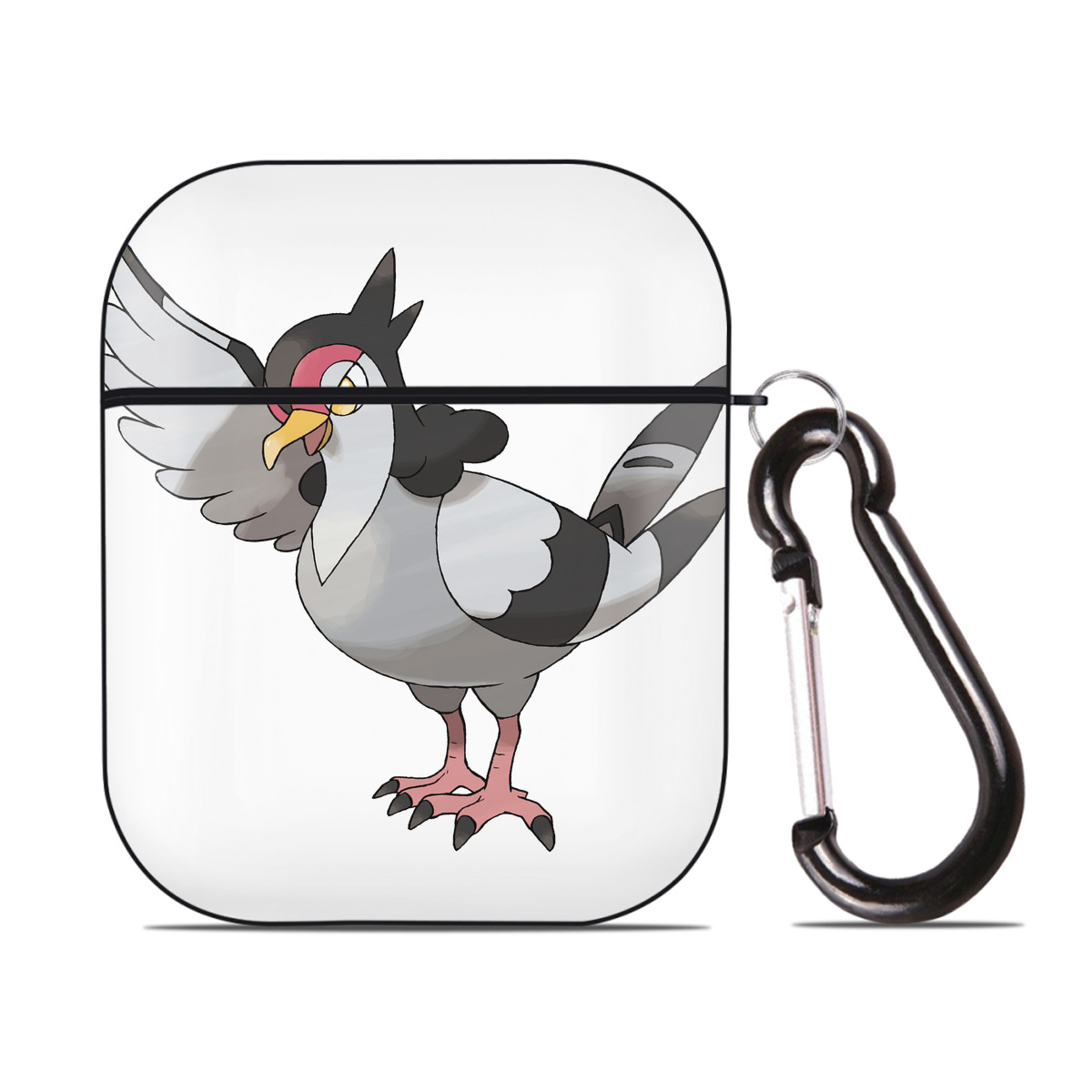 （画像用） ポケットモンスター Pokémon AirPods 第2世代保護ケース ハードシェル ブラック 耐衝撃・防指紋・カラビナ付き