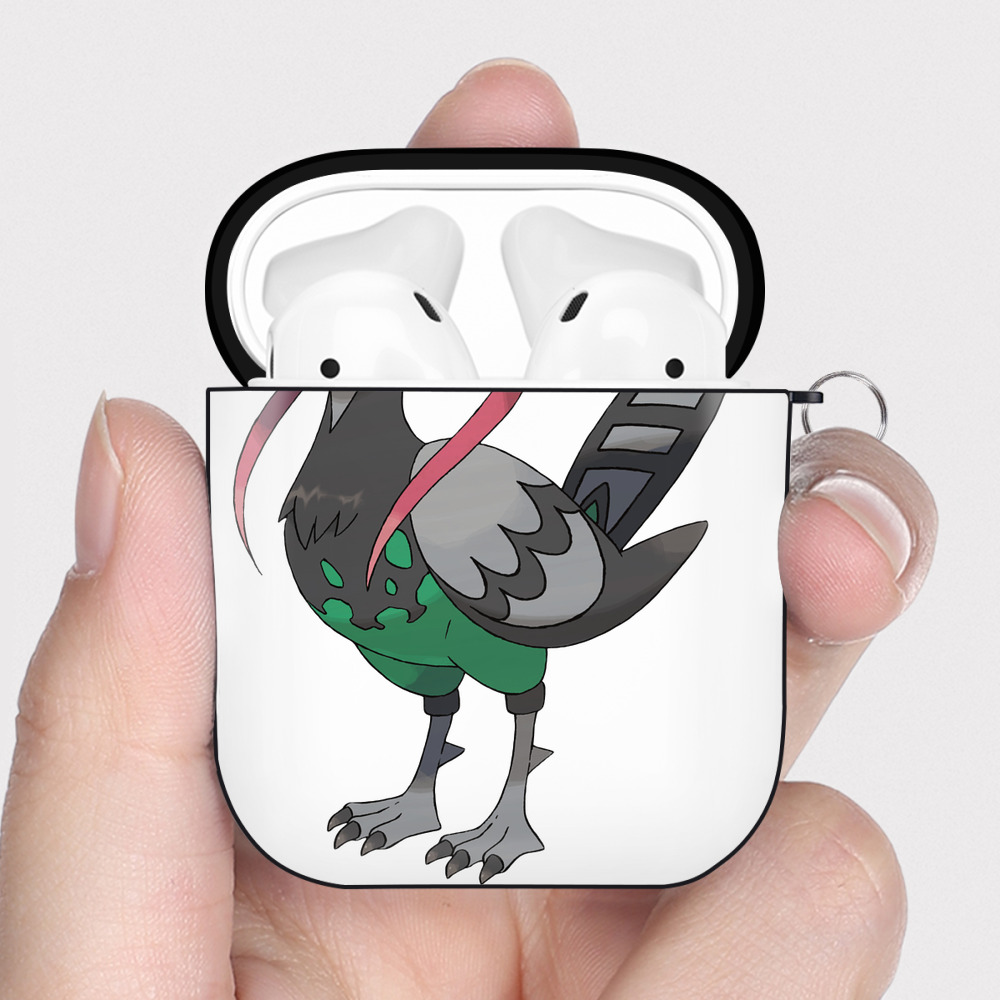 （画像用） ポケットモンスター Pokémon AirPods 第2世代保護ケース ハードシェル ブラック 耐衝撃・防指紋・カラビナ付き