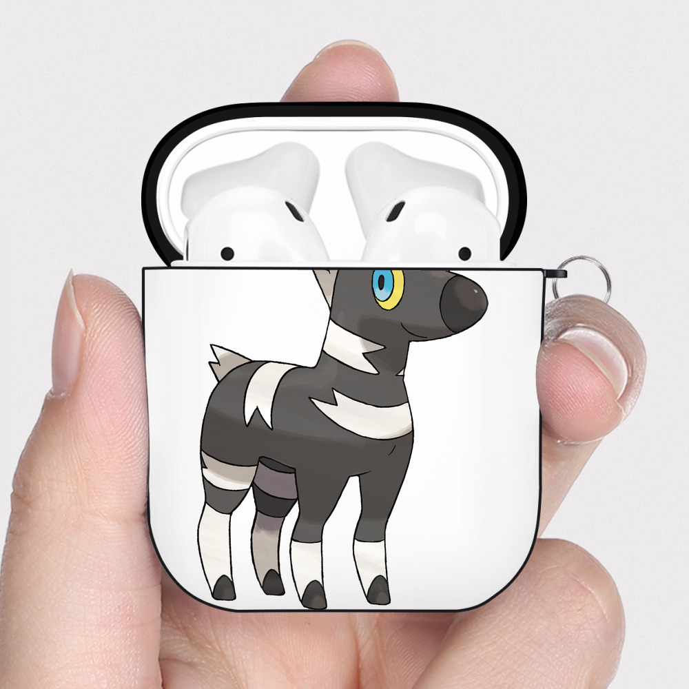 （画像用） ポケットモンスター Pokémon AirPods 第2世代保護ケース ハードシェル ブラック 耐衝撃・防指紋・カラビナ付き