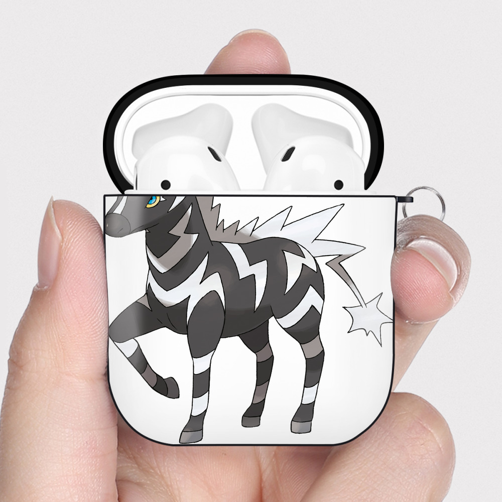 （画像用） ポケットモンスター Pokémon AirPods 第2世代保護ケース ハードシェル ブラック 耐衝撃・防指紋・カラビナ付き