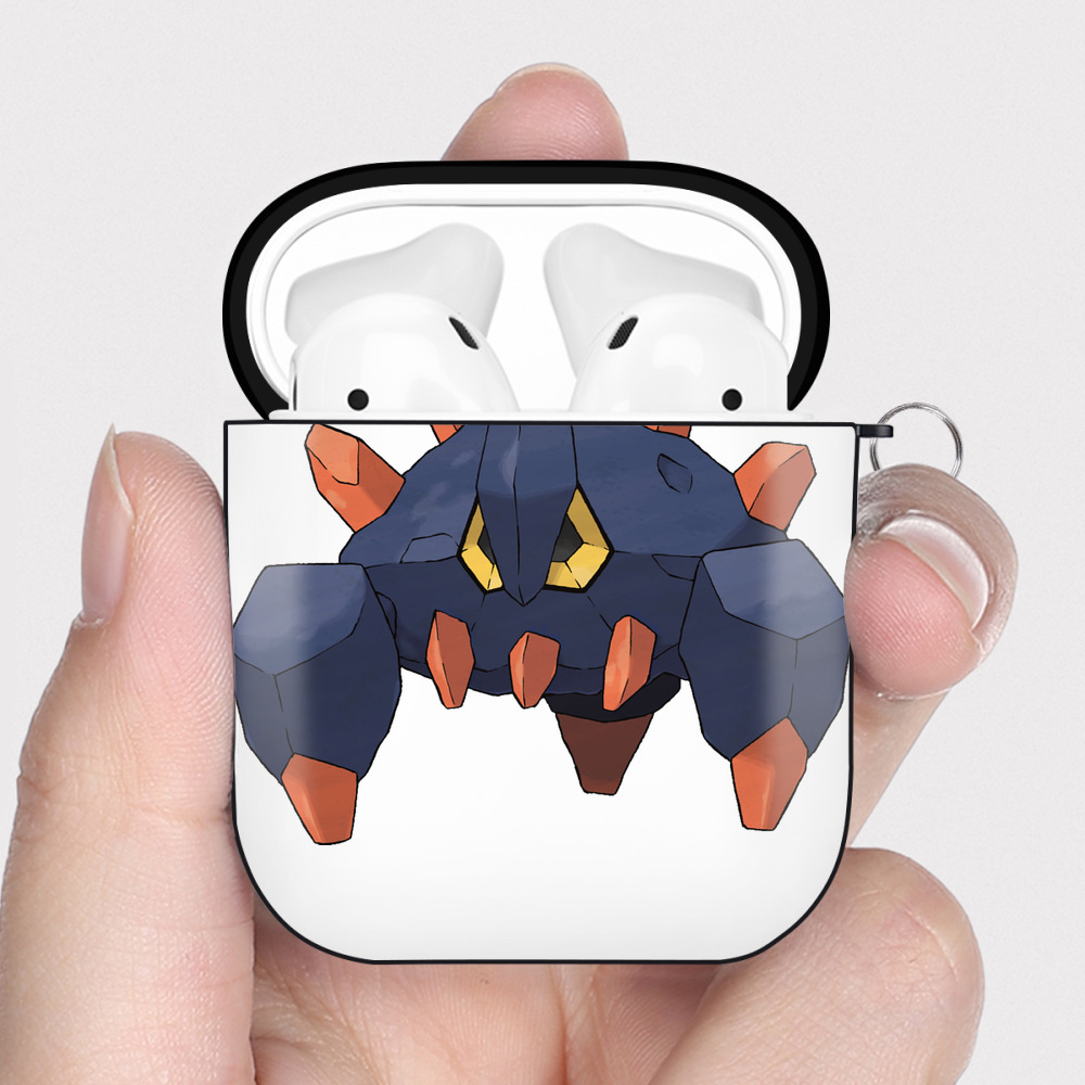 （画像用） ポケットモンスター Pokémon AirPods 第2世代保護ケース ハードシェル ブラック 耐衝撃・防指紋・カラビナ付き