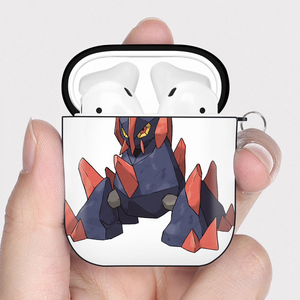 （画像用） ポケットモンスター Pokémon AirPods 第2世代保護ケース ハードシェル ブラック 耐衝撃・防指紋・カラビナ付き