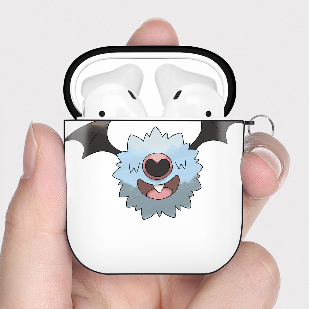 （画像用） ポケットモンスター Pokémon AirPods 第2世代保護ケース ハードシェル ブラック 耐衝撃・防指紋・カラビナ付き