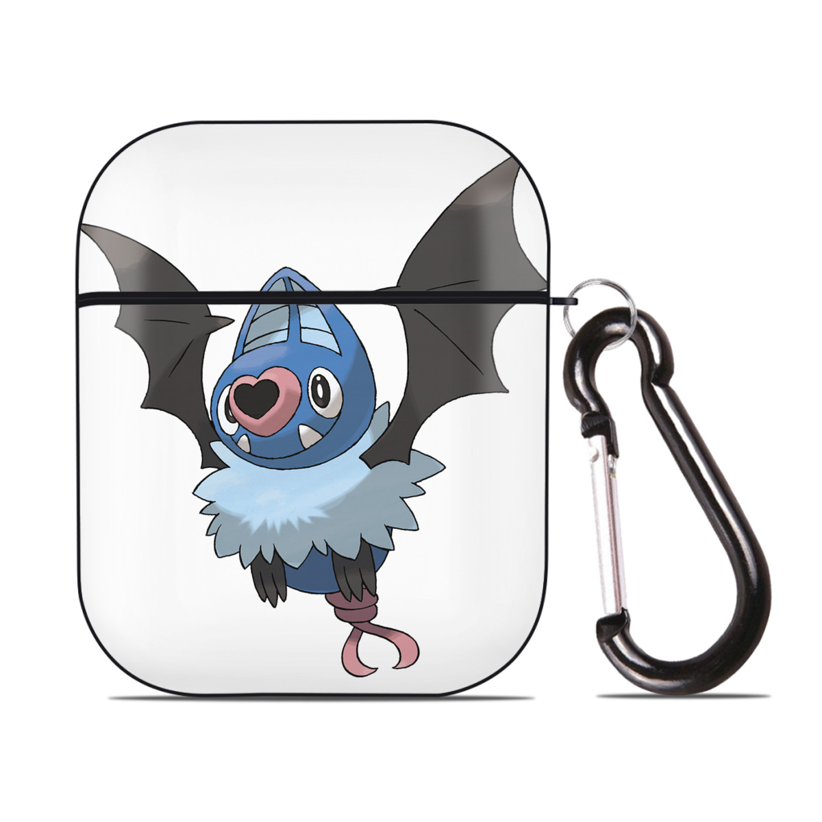 （画像用） ポケットモンスター Pokémon AirPods 第2世代保護ケース ハードシェル ブラック 耐衝撃・防指紋・カラビナ付き