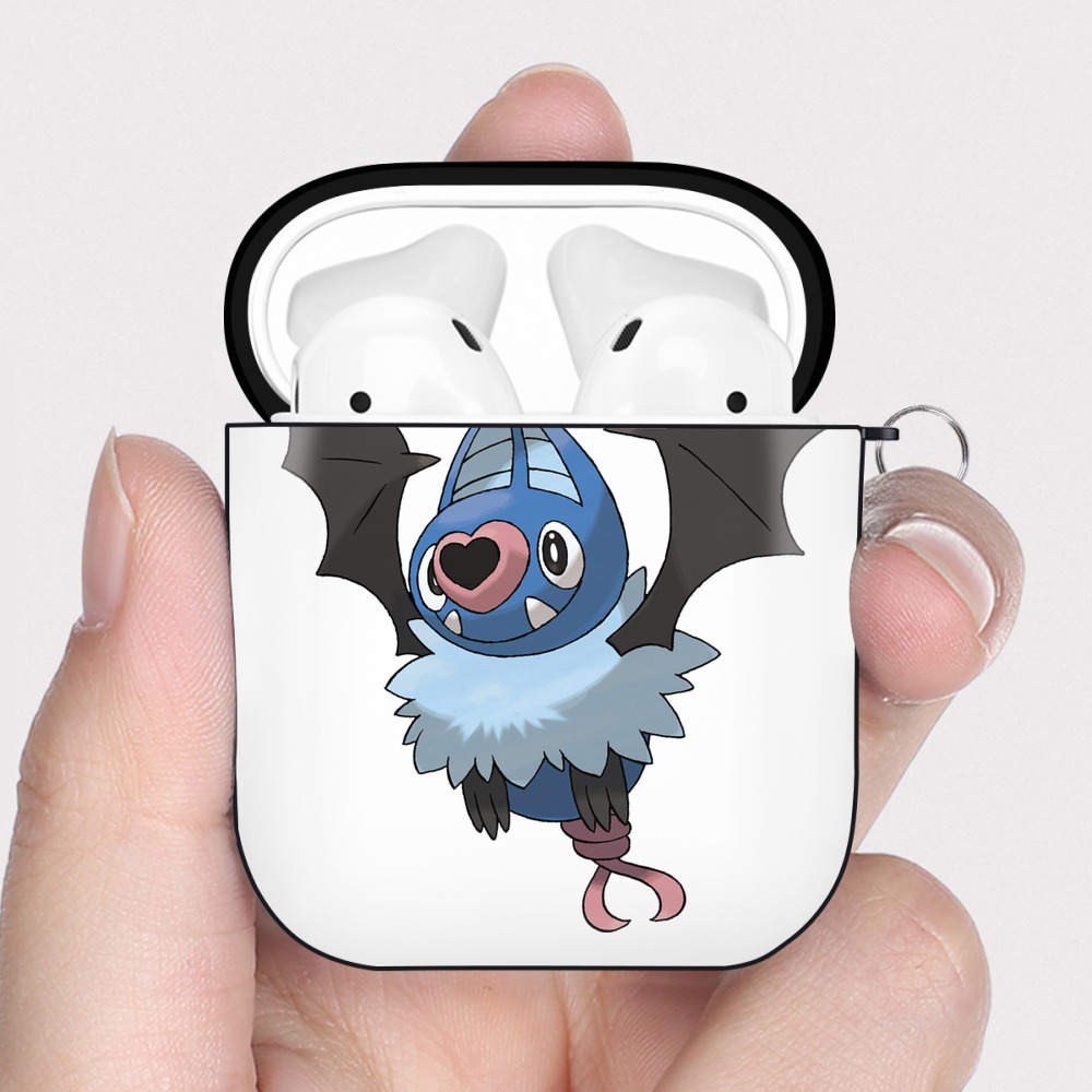 （画像用） ポケットモンスター Pokémon AirPods 第2世代保護ケース ハードシェル ブラック 耐衝撃・防指紋・カラビナ付き