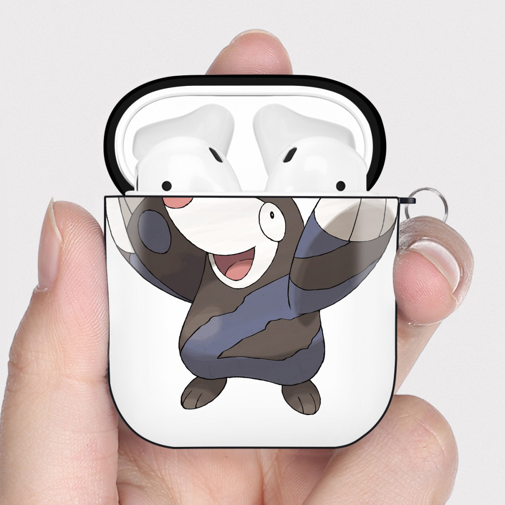 （画像用） ポケットモンスター Pokémon AirPods 第2世代保護ケース ハードシェル ブラック 耐衝撃・防指紋・カラビナ付き