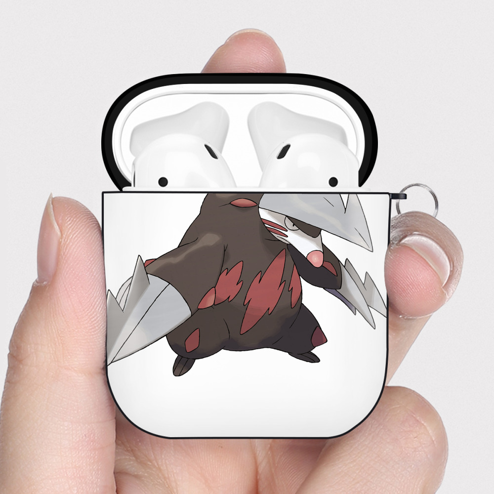 （画像用） ポケットモンスター Pokémon AirPods 第2世代保護ケース ハードシェル ブラック 耐衝撃・防指紋・カラビナ付き