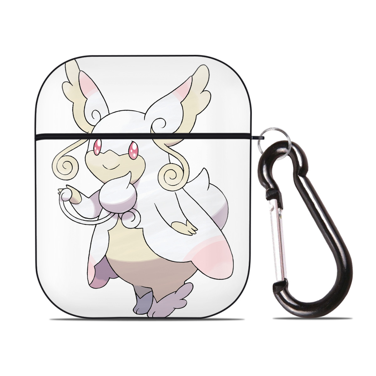 （画像用） ポケットモンスター Pokémon AirPods 第2世代保護ケース ハードシェル ブラック 耐衝撃・防指紋・カラビナ付き