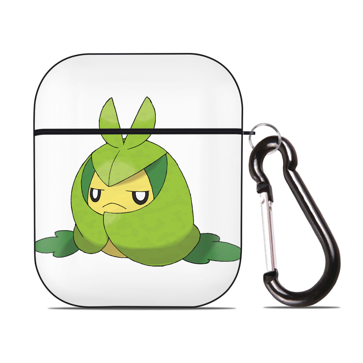 （画像用） ポケットモンスター Pokémon AirPods 第2世代保護ケース ハードシェル ブラック 耐衝撃・防指紋・カラビナ付き