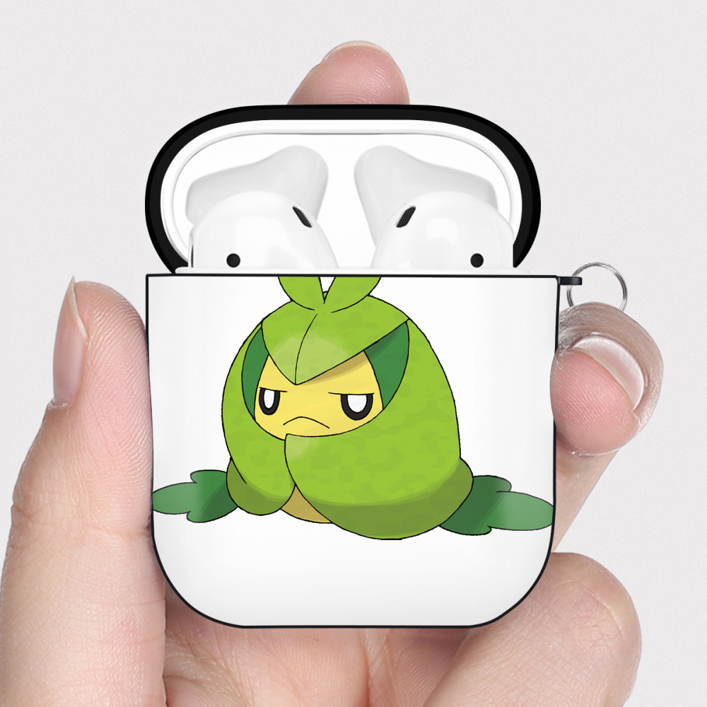 （画像用） ポケットモンスター Pokémon AirPods 第2世代保護ケース ハードシェル ブラック 耐衝撃・防指紋・カラビナ付き