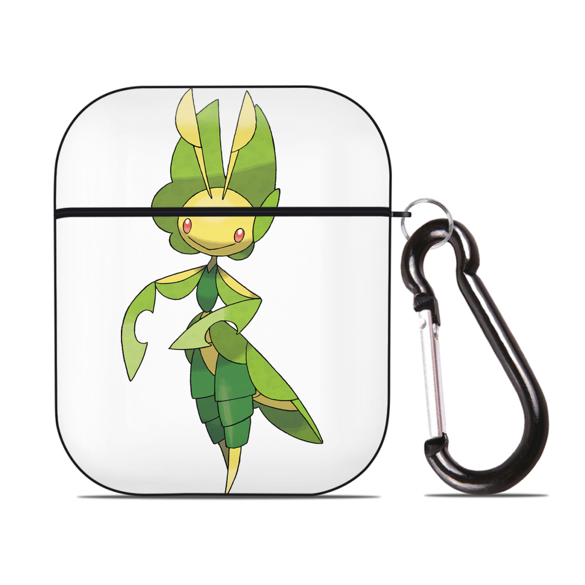 （画像用） ポケットモンスター Pokémon AirPods 第2世代保護ケース ハードシェル ブラック 耐衝撃・防指紋・カラビナ付き