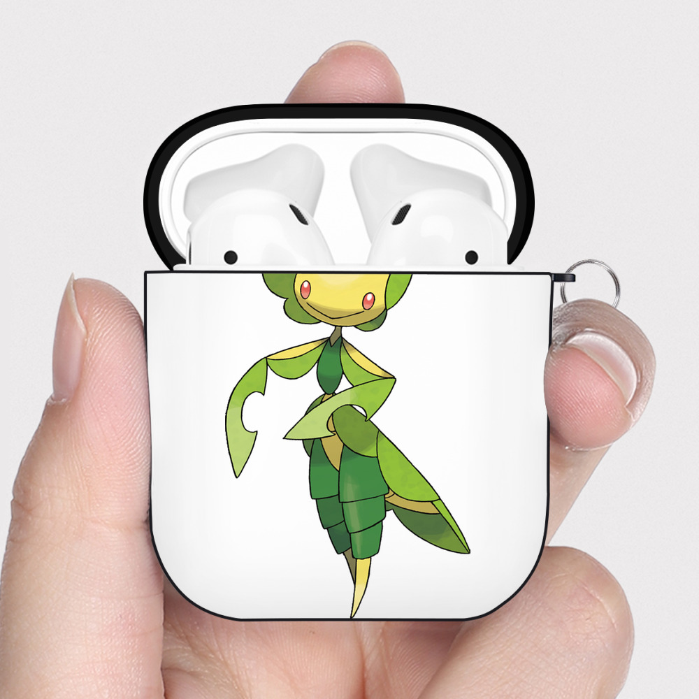 （画像用） ポケットモンスター Pokémon AirPods 第2世代保護ケース ハードシェル ブラック 耐衝撃・防指紋・カラビナ付き