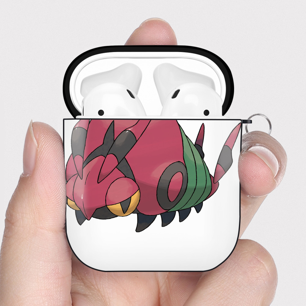 （画像用） ポケットモンスター Pokémon AirPods 第2世代保護ケース ハードシェル ブラック 耐衝撃・防指紋・カラビナ付き
