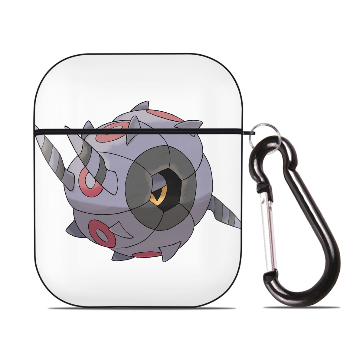 （画像用） ポケットモンスター Pokémon AirPods 第2世代保護ケース ハードシェル ブラック 耐衝撃・防指紋・カラビナ付き
