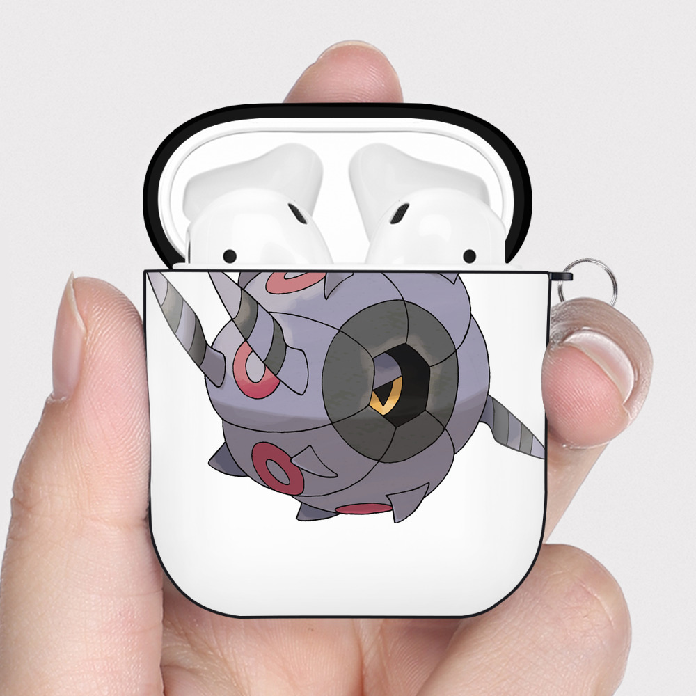 （画像用） ポケットモンスター Pokémon AirPods 第2世代保護ケース ハードシェル ブラック 耐衝撃・防指紋・カラビナ付き