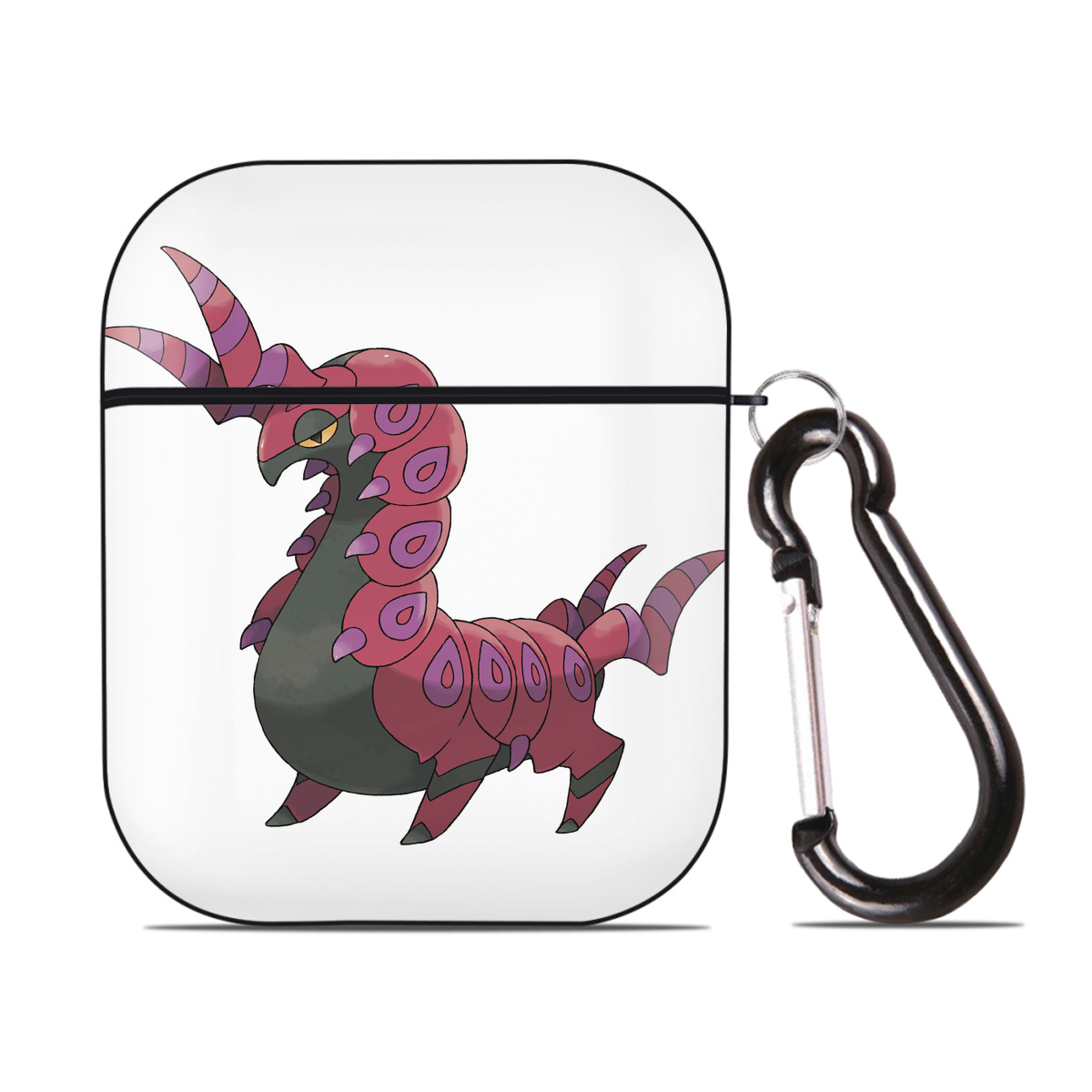 （画像用） ポケットモンスター Pokémon AirPods 第2世代保護ケース ハードシェル ブラック 耐衝撃・防指紋・カラビナ付き
