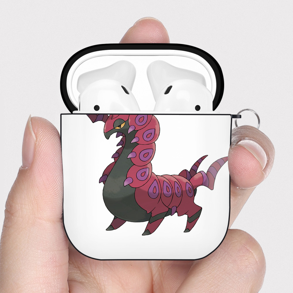 （画像用） ポケットモンスター Pokémon AirPods 第2世代保護ケース ハードシェル ブラック 耐衝撃・防指紋・カラビナ付き