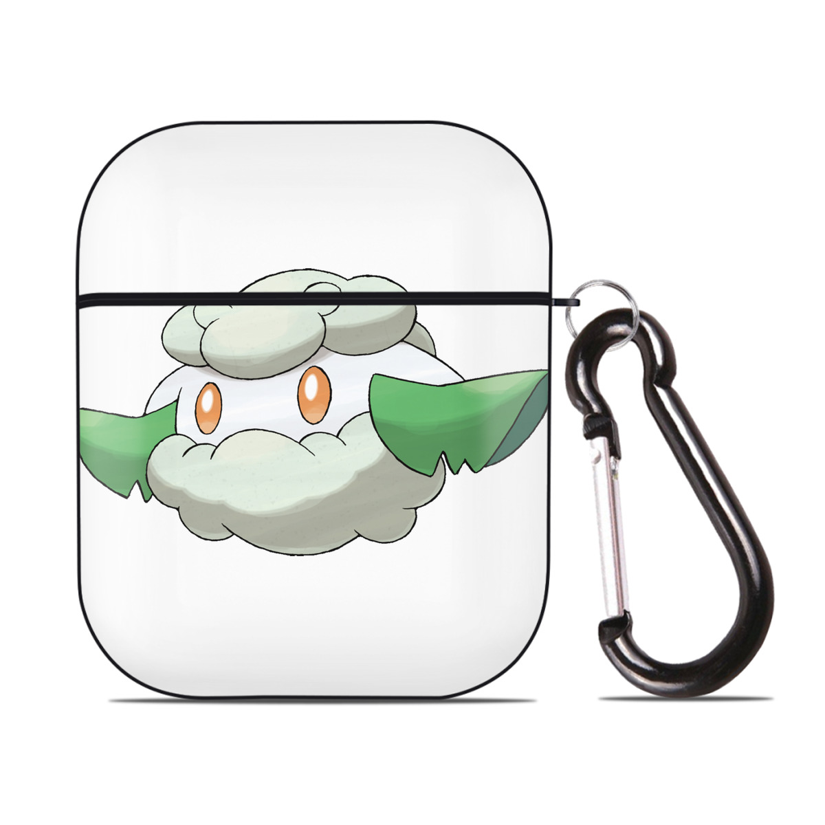 （画像用） ポケットモンスター Pokémon AirPods 第2世代保護ケース ハードシェル ブラック 耐衝撃・防指紋・カラビナ付き