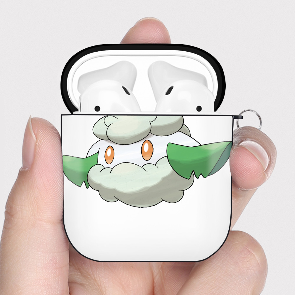 （画像用） ポケットモンスター Pokémon AirPods 第2世代保護ケース ハードシェル ブラック 耐衝撃・防指紋・カラビナ付き