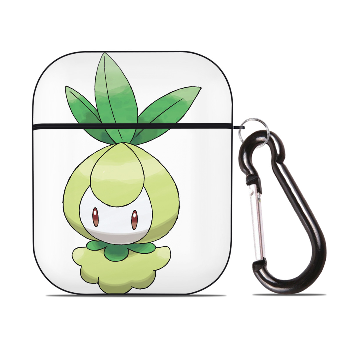 （画像用） ポケットモンスター Pokémon AirPods 第2世代保護ケース ハードシェル ブラック 耐衝撃・防指紋・カラビナ付き