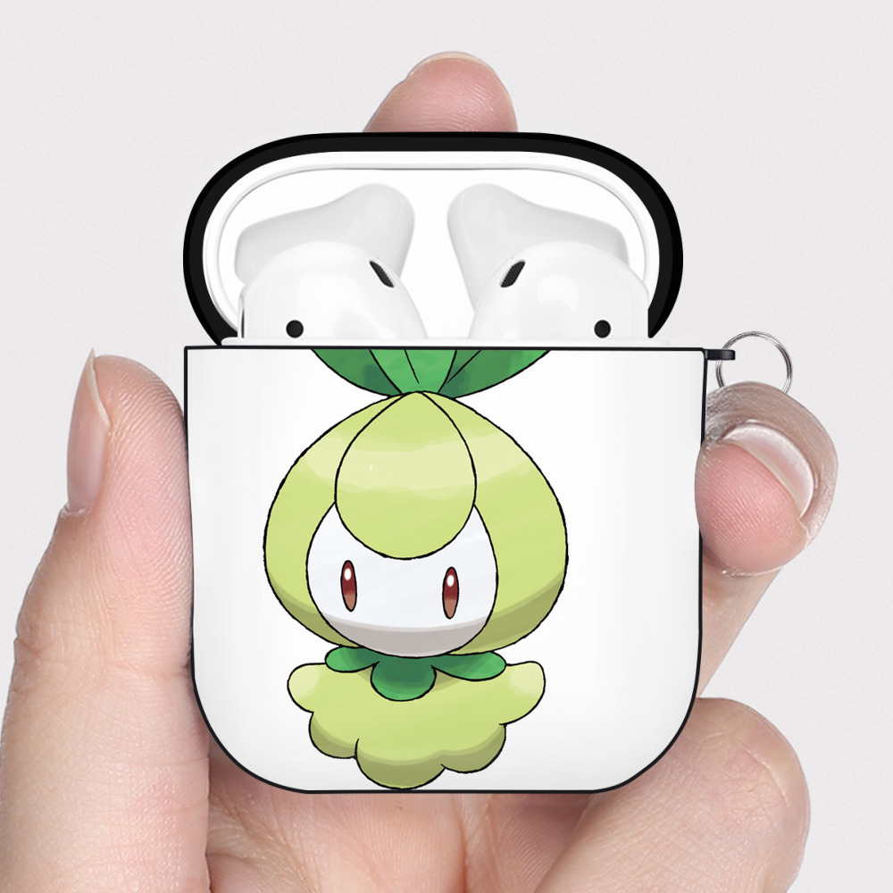 （画像用） ポケットモンスター Pokémon AirPods 第2世代保護ケース ハードシェル ブラック 耐衝撃・防指紋・カラビナ付き