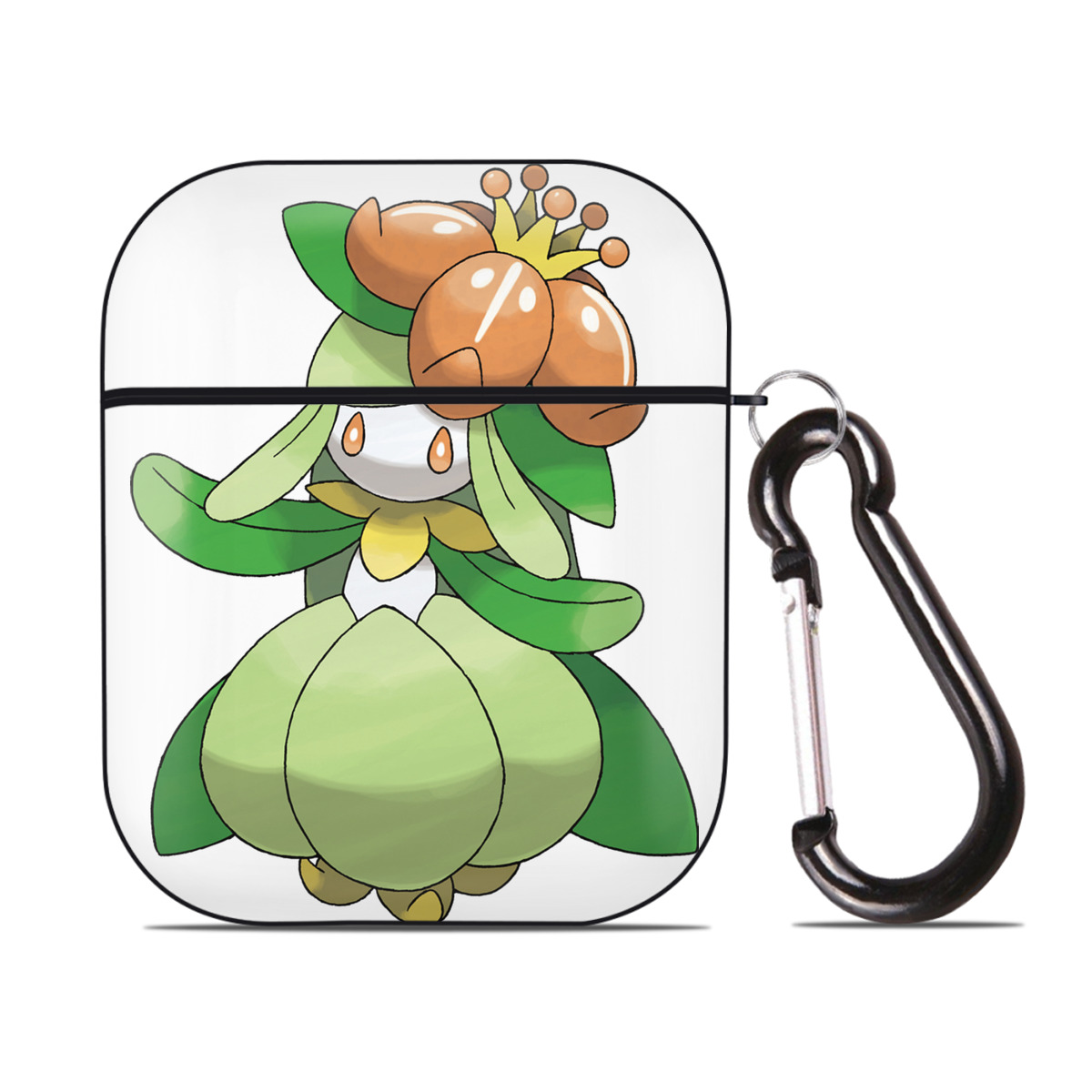 （画像用） ポケットモンスター Pokémon AirPods 第2世代保護ケース ハードシェル ブラック 耐衝撃・防指紋・カラビナ付き
