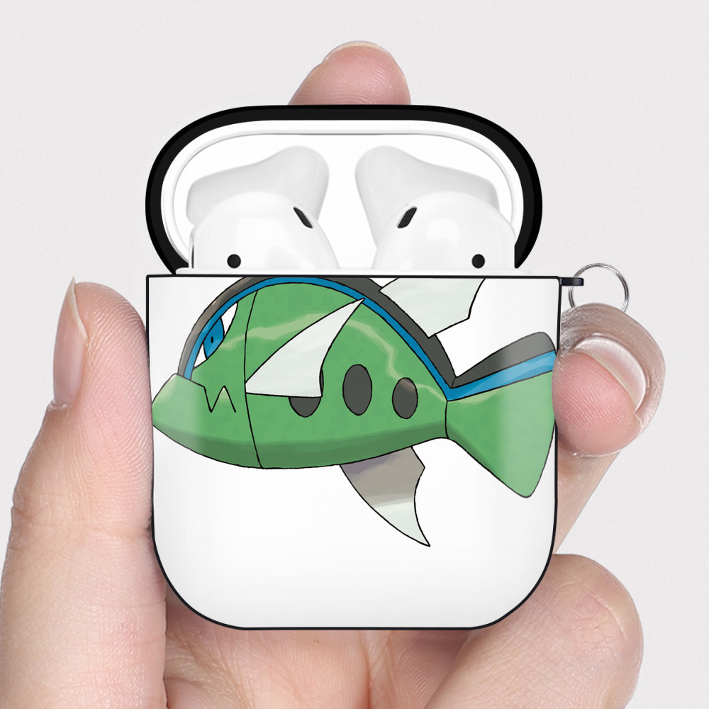 （画像用） ポケットモンスター Pokémon AirPods 第2世代保護ケース ハードシェル ブラック 耐衝撃・防指紋・カラビナ付き