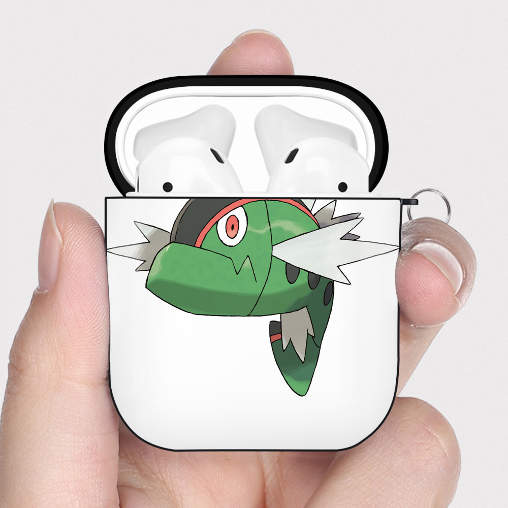（画像用） ポケットモンスター Pokémon AirPods 第2世代保護ケース ハードシェル ブラック 耐衝撃・防指紋・カラビナ付き