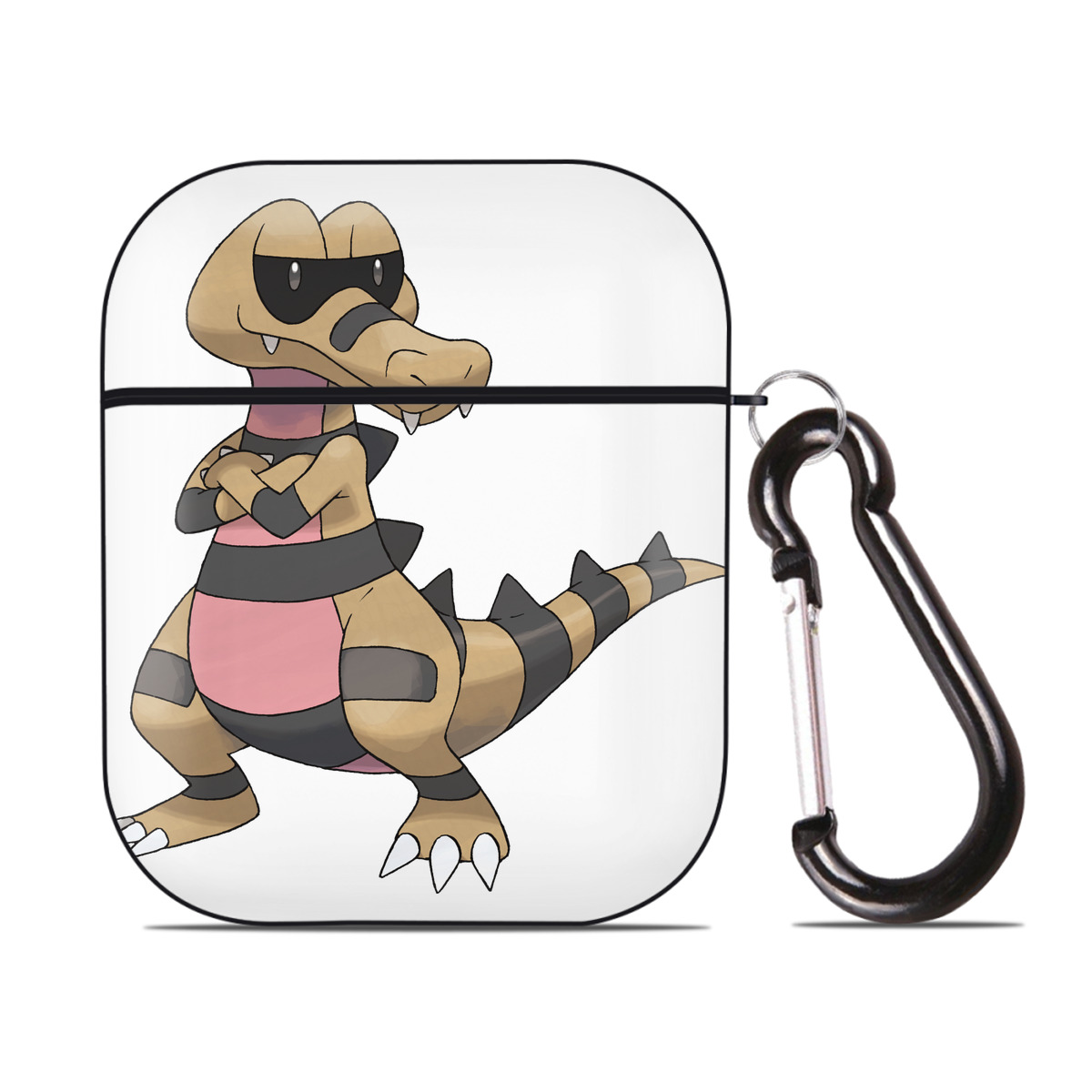 （画像用） ポケットモンスター Pokémon AirPods 第2世代保護ケース ハードシェル ブラック 耐衝撃・防指紋・カラビナ付き