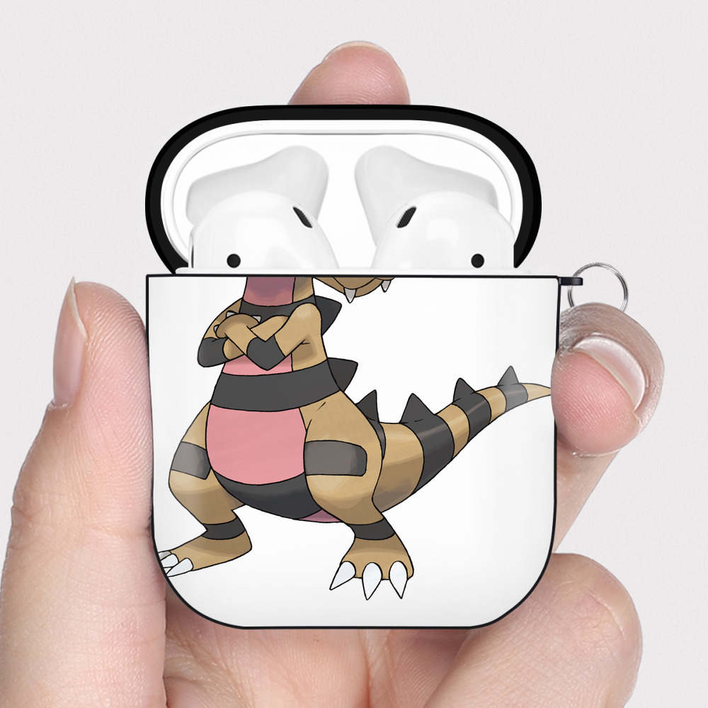 （画像用） ポケットモンスター Pokémon AirPods 第2世代保護ケース ハードシェル ブラック 耐衝撃・防指紋・カラビナ付き