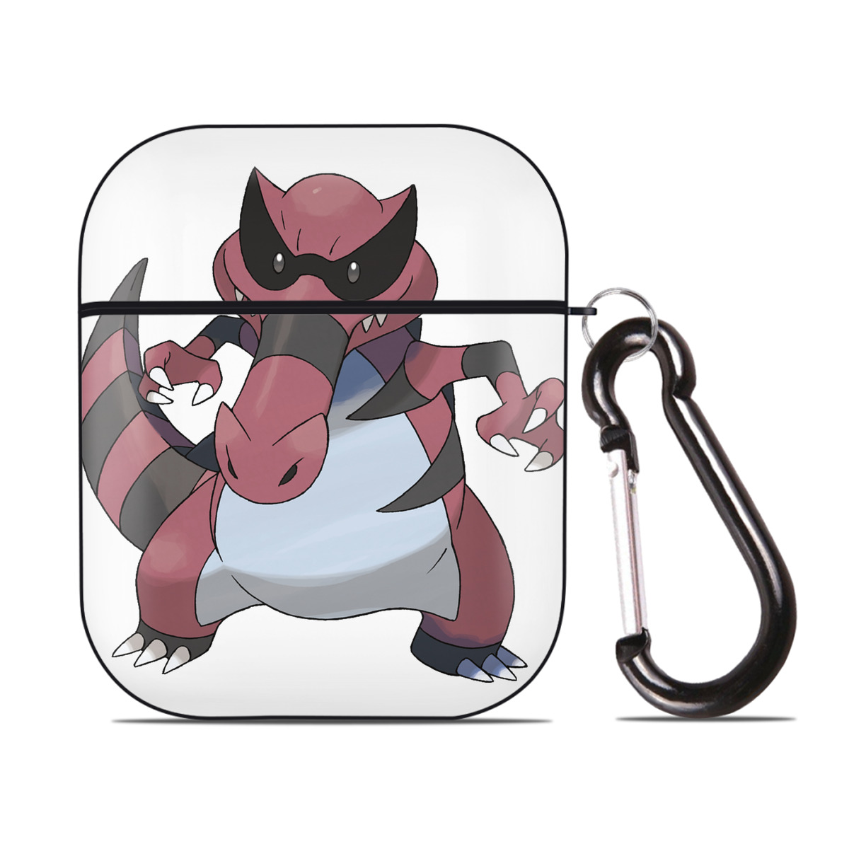 （画像用） ポケットモンスター Pokémon AirPods 第2世代保護ケース ハードシェル ブラック 耐衝撃・防指紋・カラビナ付き