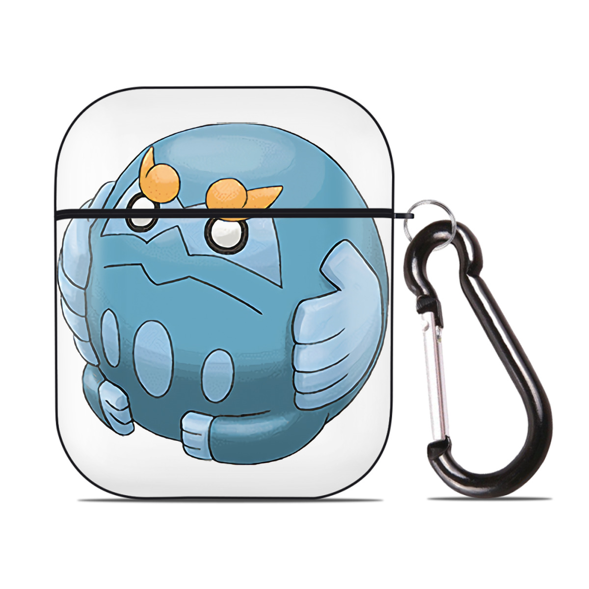 （画像用） ポケットモンスター Pokémon AirPods 第2世代保護ケース ハードシェル ブラック 耐衝撃・防指紋・カラビナ付き