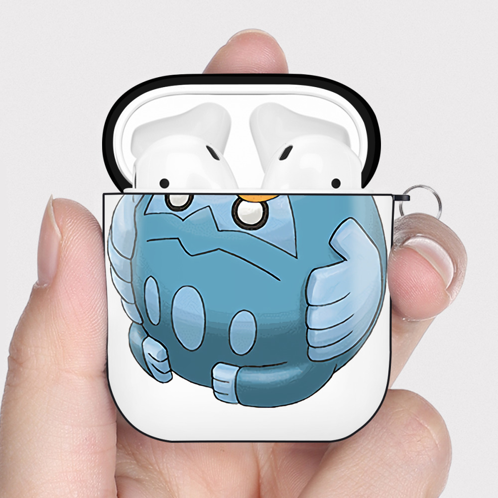 （画像用） ポケットモンスター Pokémon AirPods 第2世代保護ケース ハードシェル ブラック 耐衝撃・防指紋・カラビナ付き