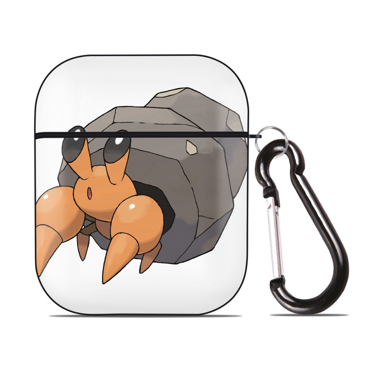 （画像用） ポケットモンスター Pokémon AirPods 第2世代保護ケース ハードシェル ブラック 耐衝撃・防指紋・カラビナ付き