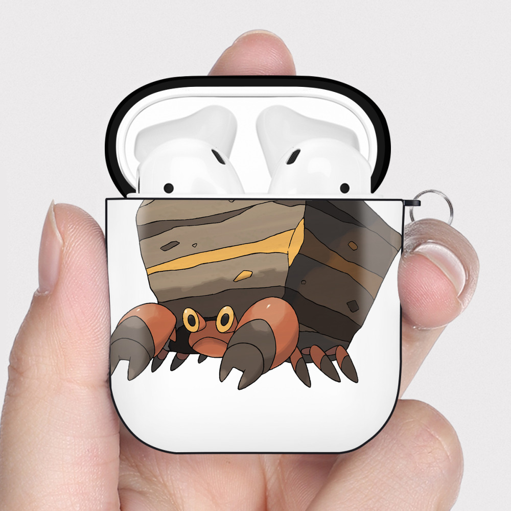 （画像用） ポケットモンスター Pokémon AirPods 第2世代保護ケース ハードシェル ブラック 耐衝撃・防指紋・カラビナ付き