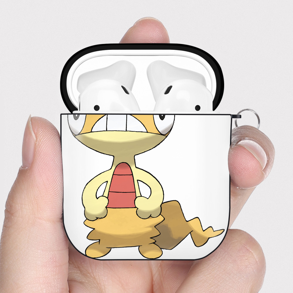 （画像用） ポケットモンスター Pokémon AirPods 第2世代保護ケース ハードシェル ブラック 耐衝撃・防指紋・カラビナ付き