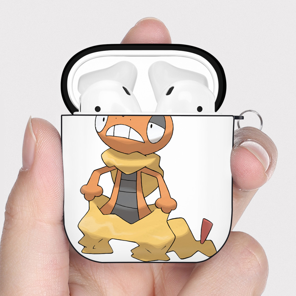 （画像用） ポケットモンスター Pokémon AirPods 第2世代保護ケース ハードシェル ブラック 耐衝撃・防指紋・カラビナ付き