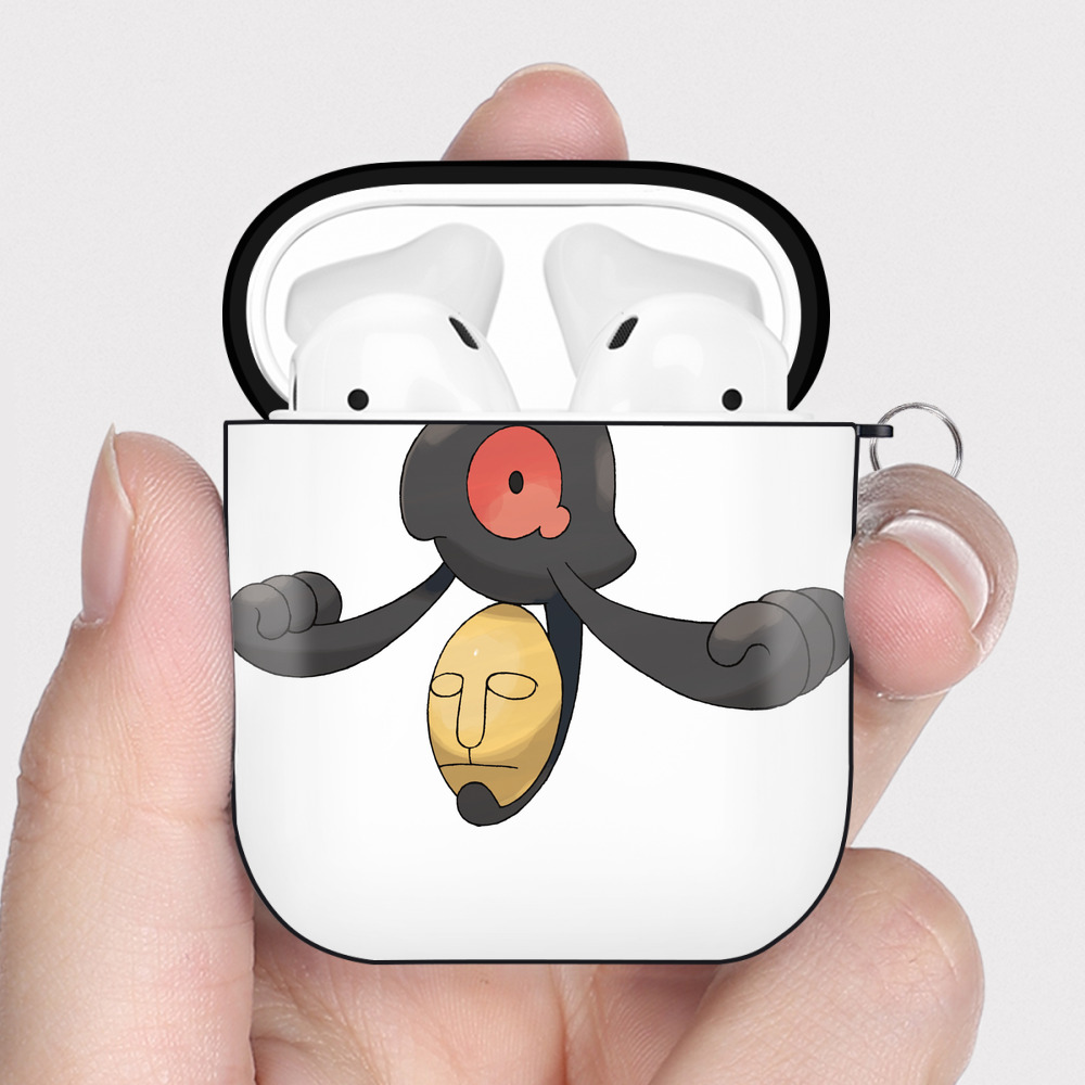 （画像用） ポケットモンスター Pokémon AirPods 第2世代保護ケース ハードシェル ブラック 耐衝撃・防指紋・カラビナ付き