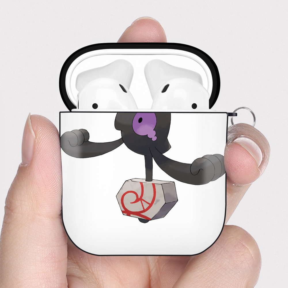 （画像用） ポケットモンスター Pokémon AirPods 第2世代保護ケース ハードシェル ブラック 耐衝撃・防指紋・カラビナ付き