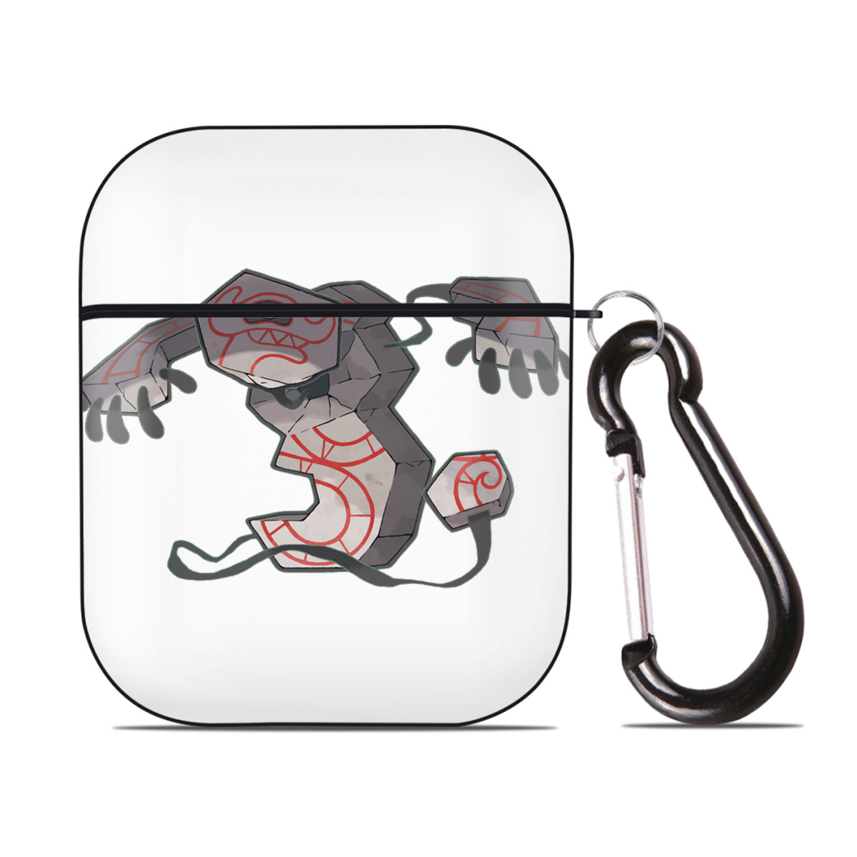 （画像用） ポケットモンスター Pokémon AirPods 第2世代保護ケース ハードシェル ブラック 耐衝撃・防指紋・カラビナ付き