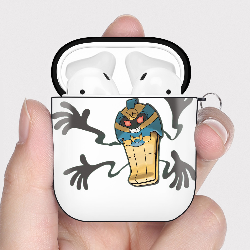 （画像用） ポケットモンスター Pokémon AirPods 第2世代保護ケース ハードシェル ブラック 耐衝撃・防指紋・カラビナ付き