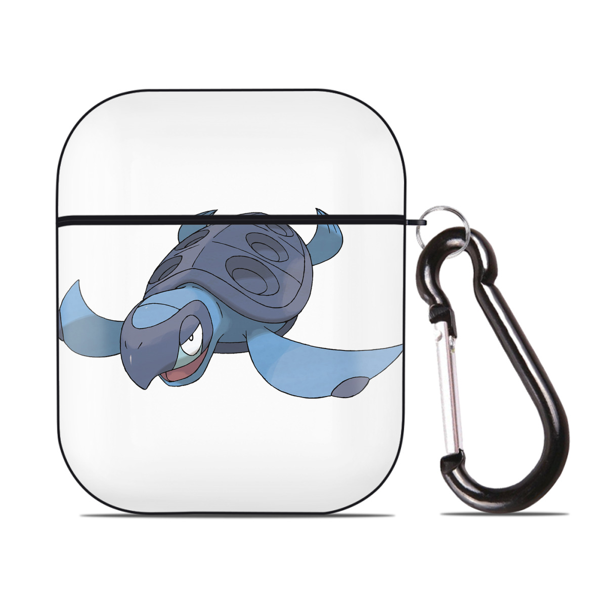 （画像用） ポケットモンスター Pokémon AirPods 第2世代保護ケース ハードシェル ブラック 耐衝撃・防指紋・カラビナ付き