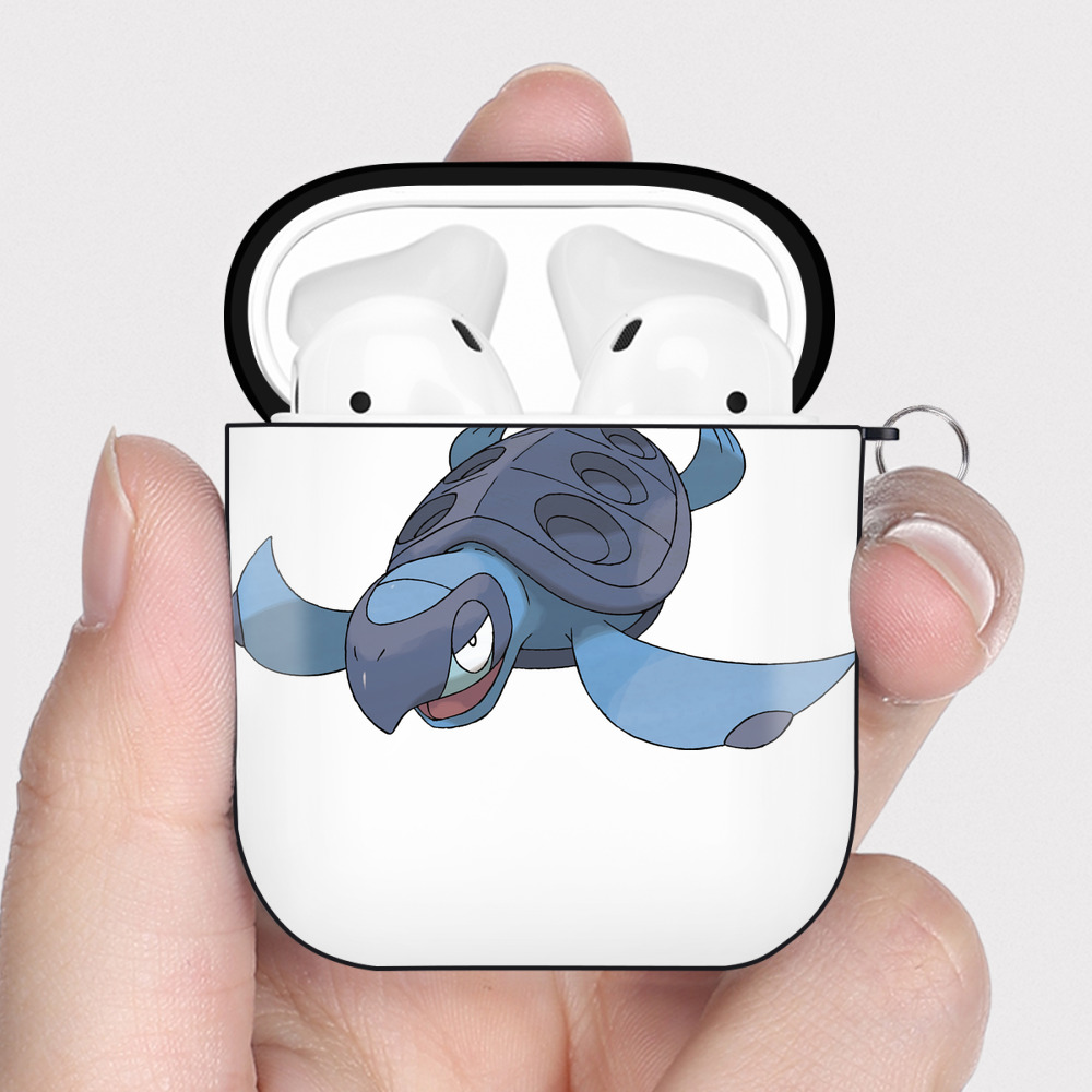 （画像用） ポケットモンスター Pokémon AirPods 第2世代保護ケース ハードシェル ブラック 耐衝撃・防指紋・カラビナ付き